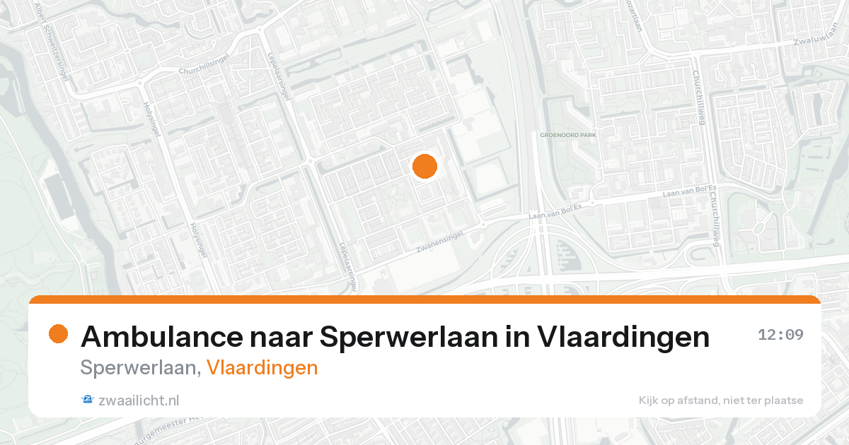 Ambulance naar Sperwerlaan in Vlaardingen — 23 aug 2026