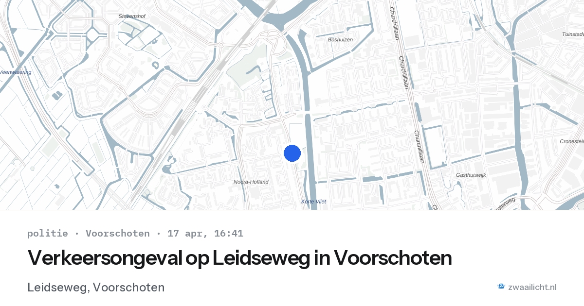 Verkeersongeval op Leidseweg in Voorschoten — 17 apr 2026