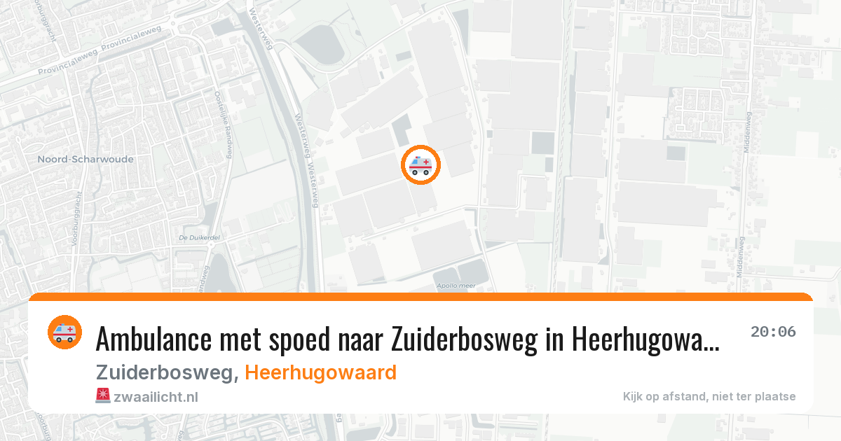 Ambulance met spoed naar Zuiderbosweg in Heerhugowaard — 8 feb 2026