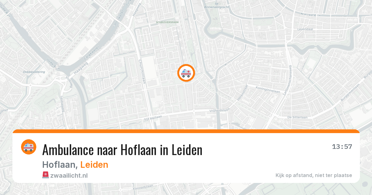 Ambulance naar Hoflaan in Leiden — 4 aug 2026