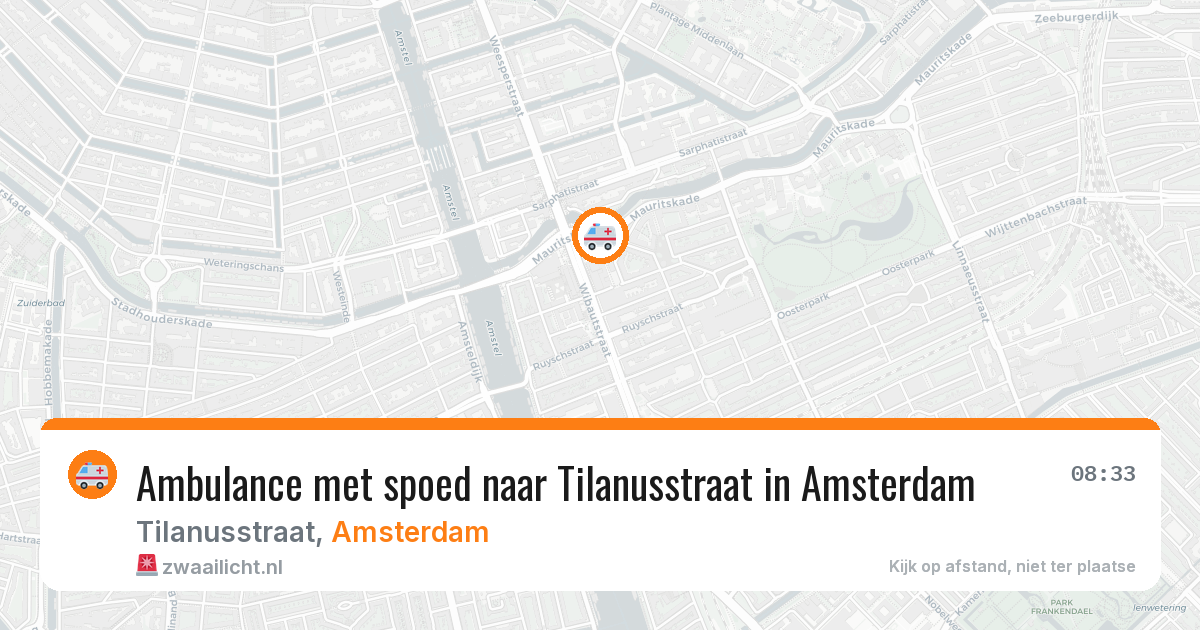 Ambulance met spoed naar Tilanusstraat in Amsterdam — 5 jul 2026