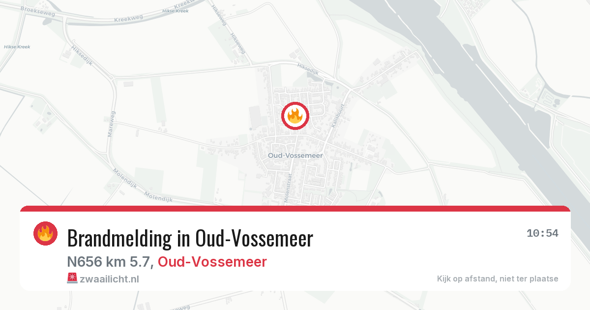 Brandmelding in Oud-Vossemeer — 3 jul 2026