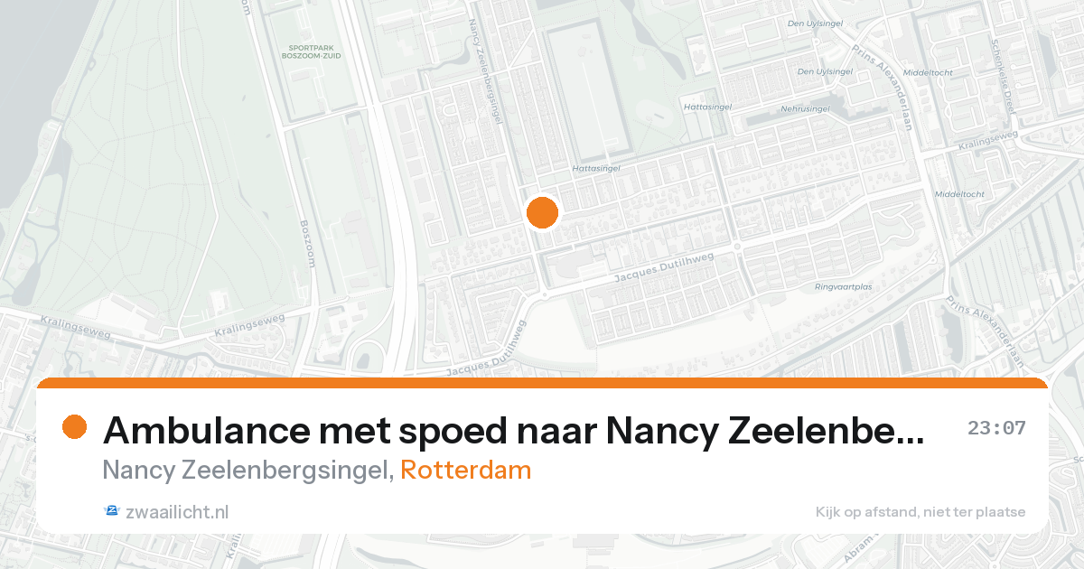 Ambulance met spoed naar Nancy Zeelenbergsingel in Rotterdam — 12 jul 2026