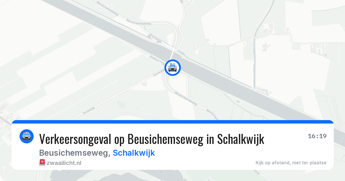 Verkeersongeval op Beusichemseweg in Schalkwijk — 6 apr 2026