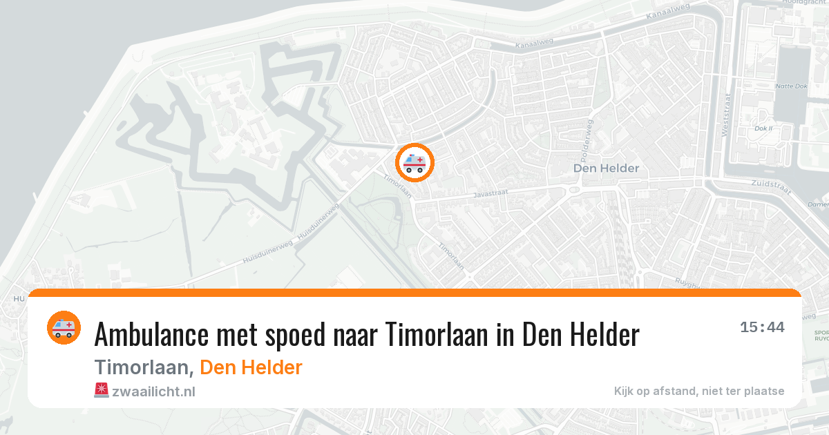 Ambulance met spoed naar Timorlaan in Den Helder — 10 aug 2026