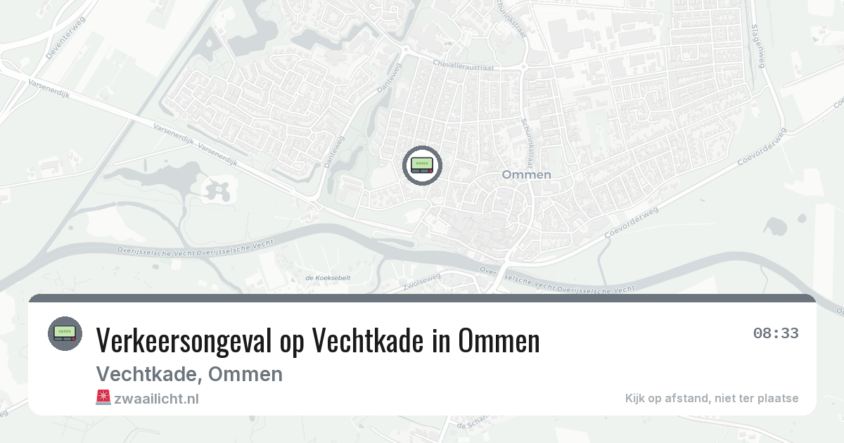 Verkeersongeval op Vechtkade in Ommen — 29 jan 2026