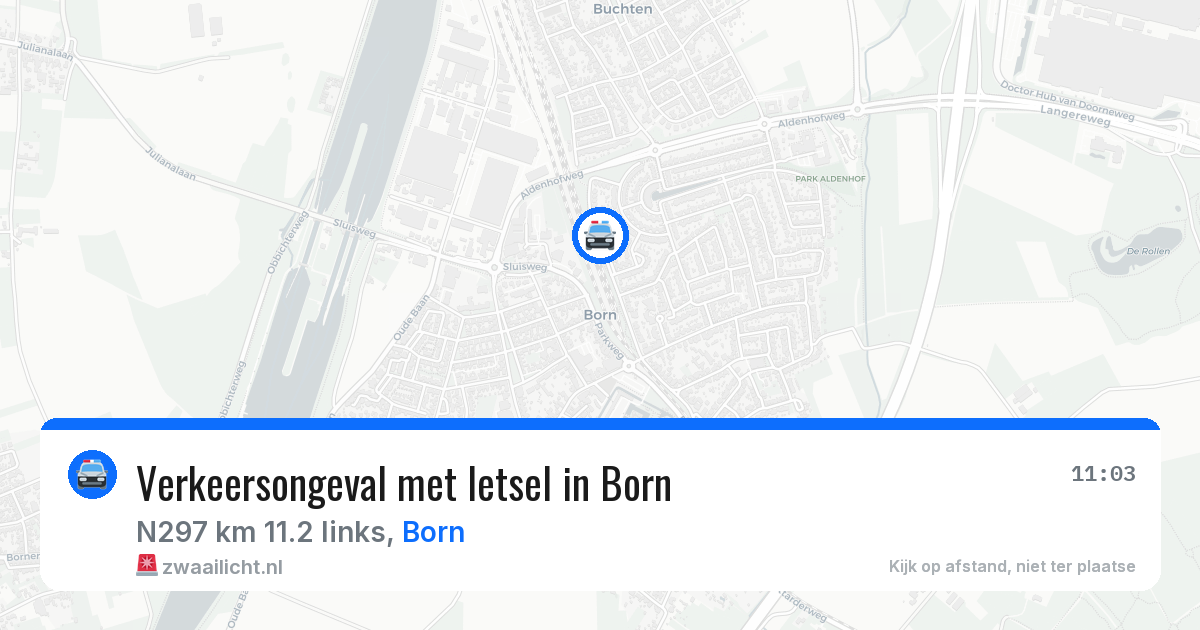Verkeersongeval met letsel in Born — 15 apr 2026