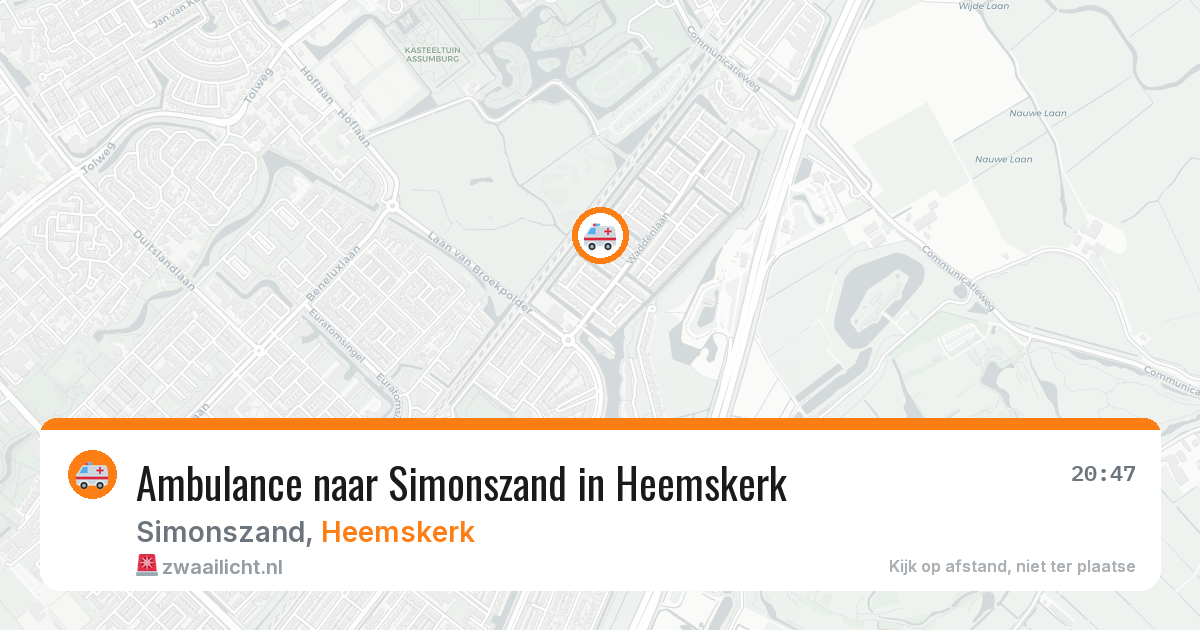 Ambulance naar Simonszand in Heemskerk — 9 apr 2026
