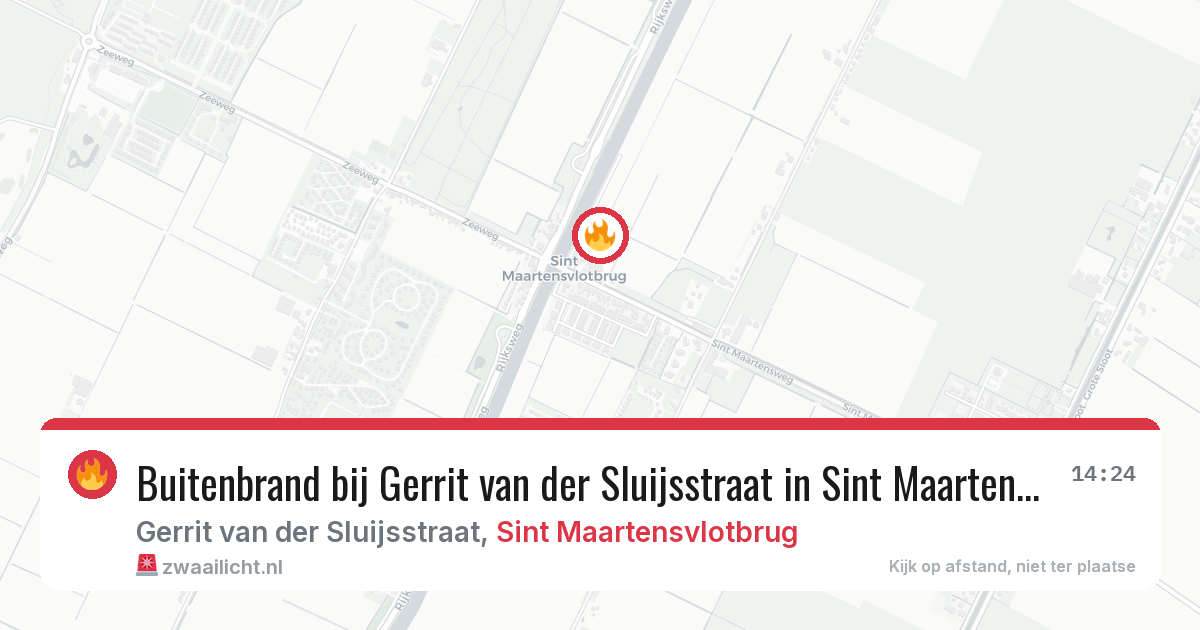 Buitenbrand bij Gerrit van der Sluijsstraat in Sint Maartensvlotbrug — 25 feb 2026