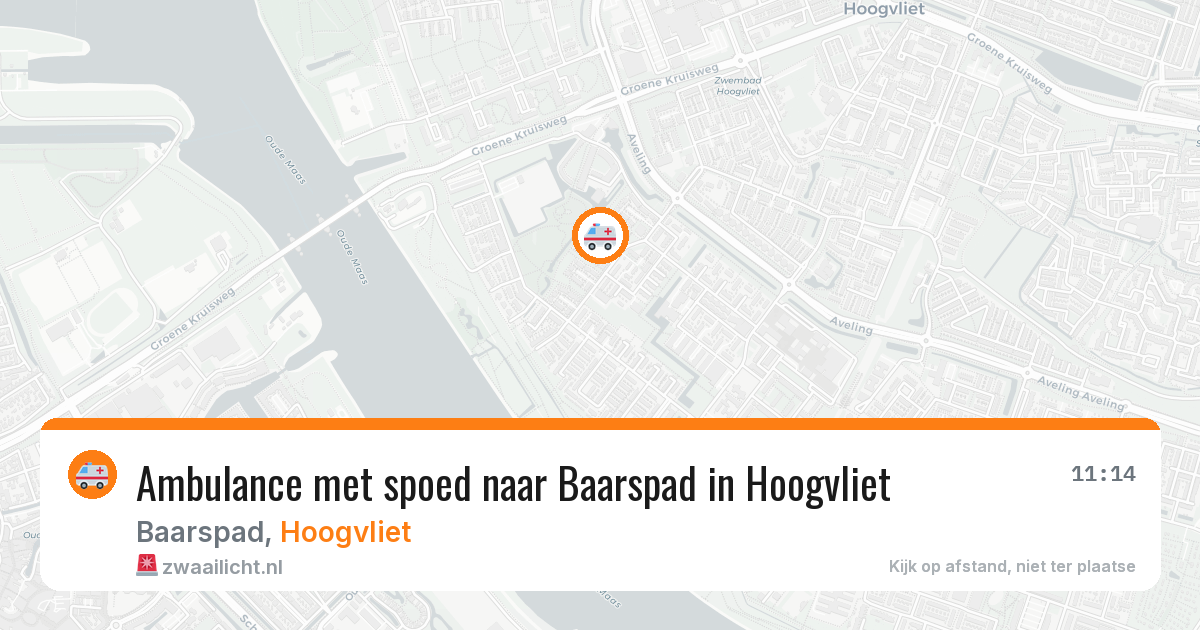 Ambulance met spoed naar Baarspad in Hoogvliet — 12 jul 2026