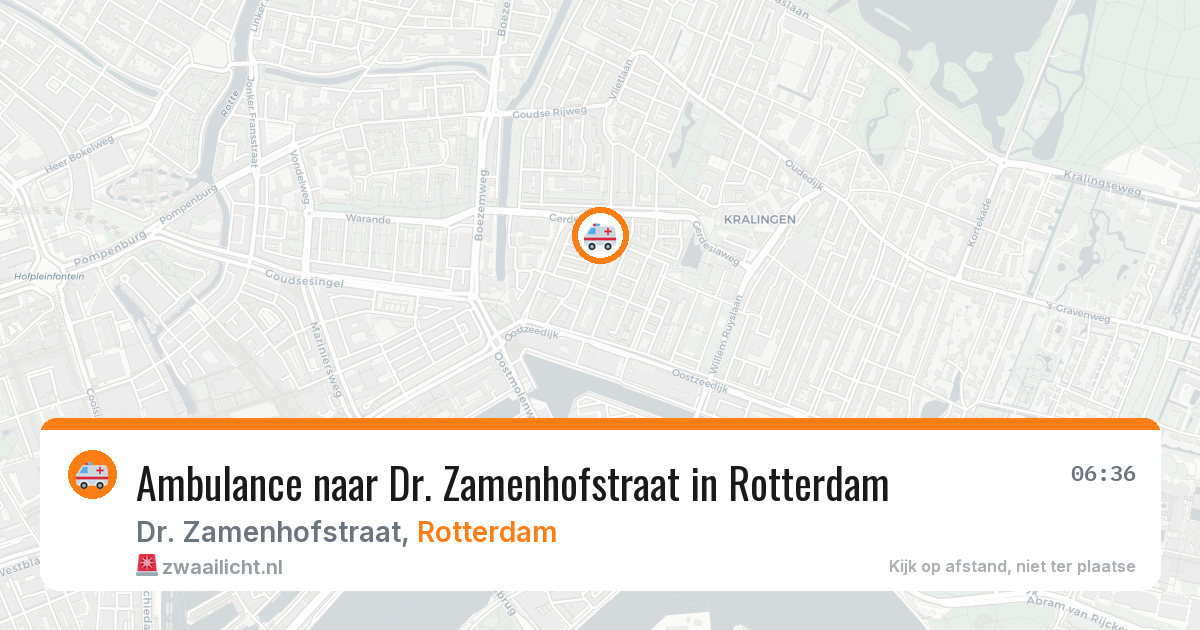 Ambulance naar Dr. Zamenhofstraat in Rotterdam — 23 mei 2026