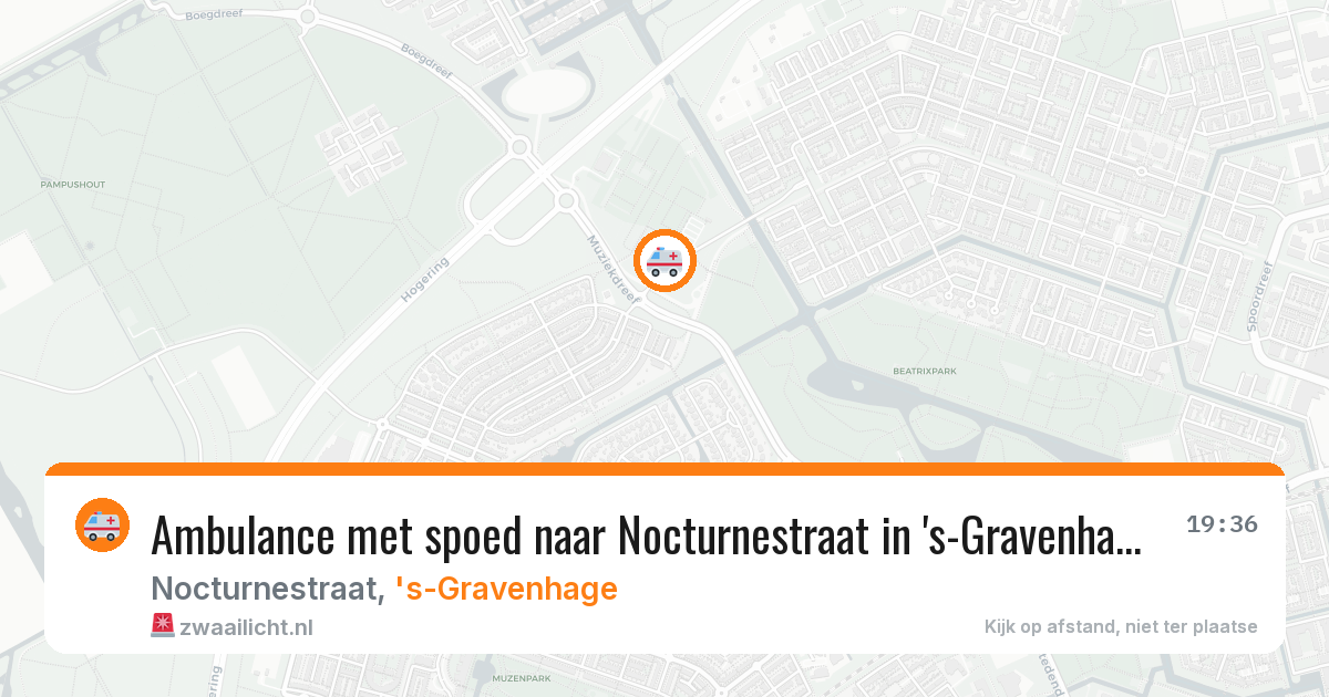 Ambulance met spoed naar Nocturnestraat in 's-Gravenhage — 19 mrt 2026