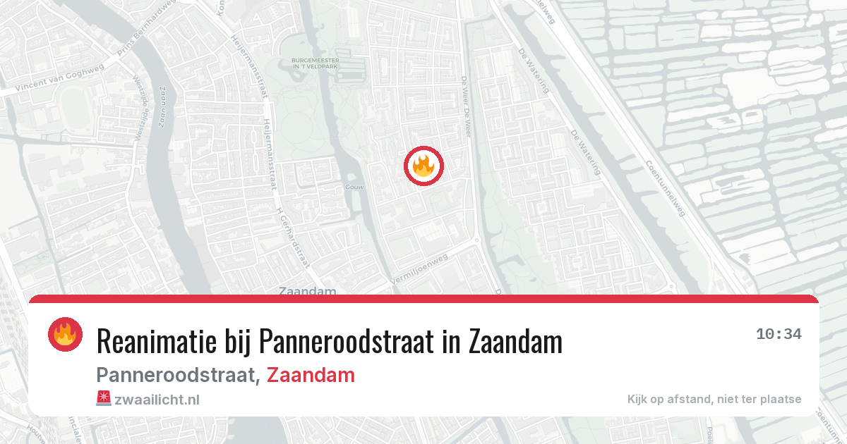 Reanimatie bij Panneroodstraat in Zaandam — 20 jun 2026