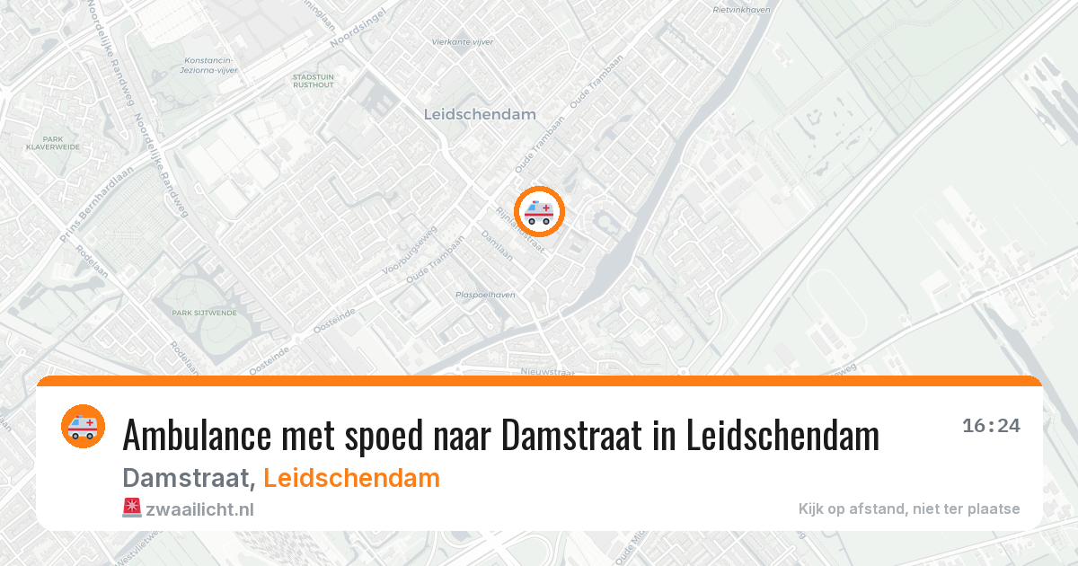 Ambulance met spoed naar Damstraat in Leidschendam — 22 mrt 2026