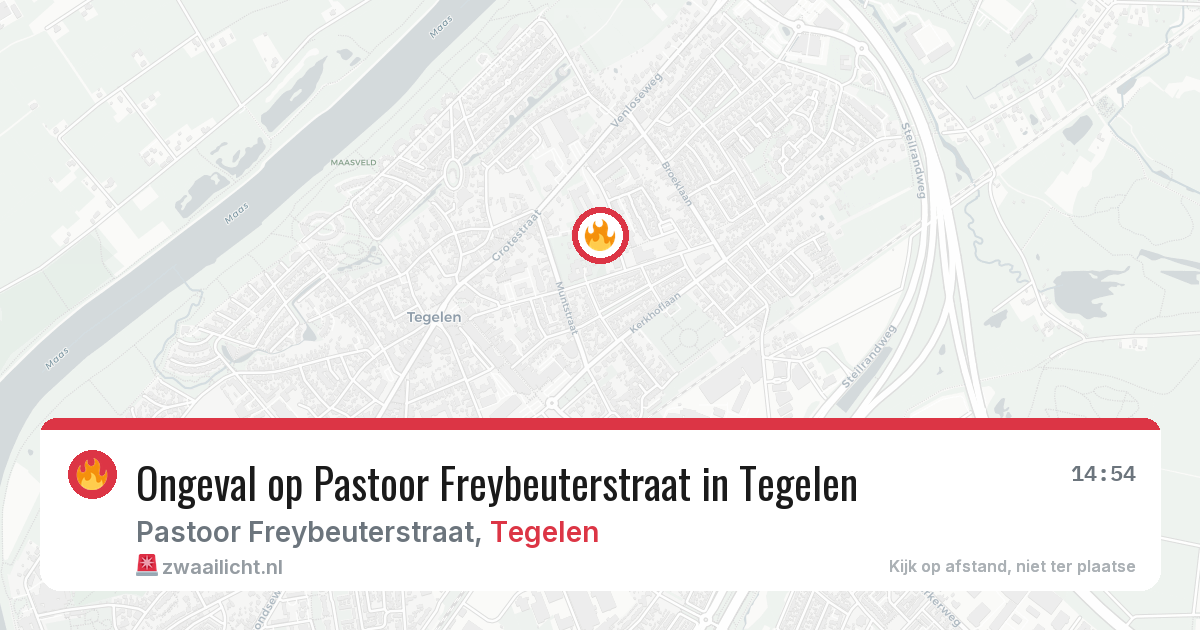 Ongeval op Pastoor Freybeuterstraat in Tegelen — 30 jul 2026