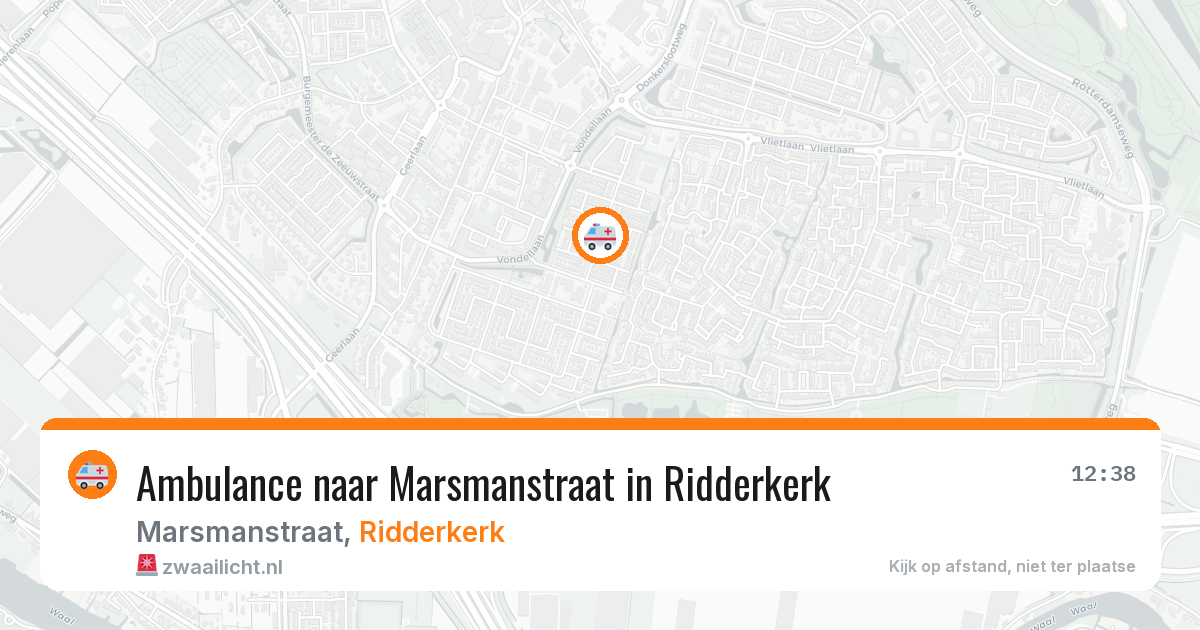 Ambulance naar Marsmanstraat in Ridderkerk — 21 mei 2026