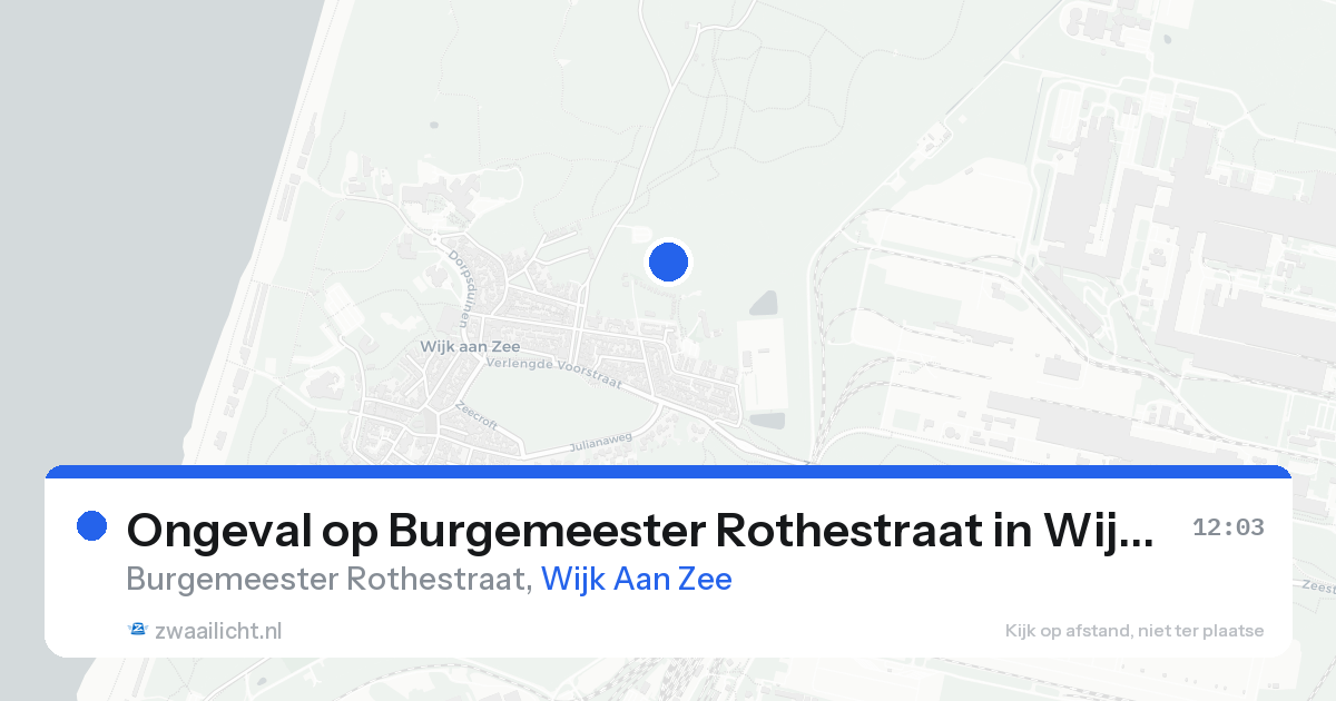 Ongeval op Burgemeester Rothestraat in Wijk Aan Zee — 23 aug 2026