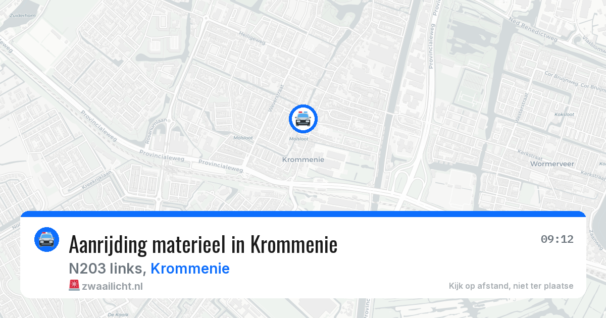 Aanrijding materieel in Krommenie — 22 jun 2026