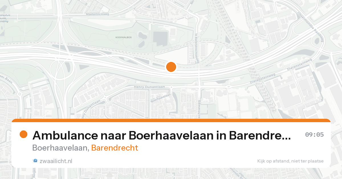 Ambulance naar Boerhaavelaan in Barendrecht — 15 jul 2026