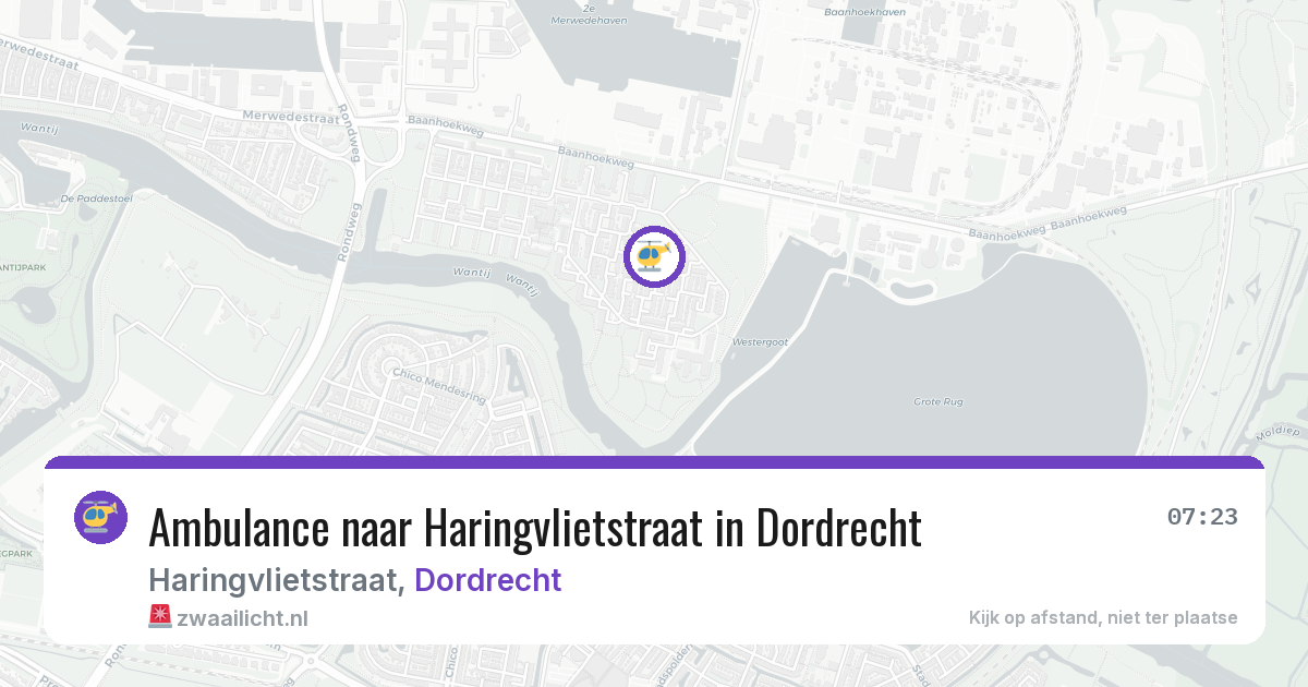 Ambulance naar Haringvlietstraat in Dordrecht — 9 jul 2026