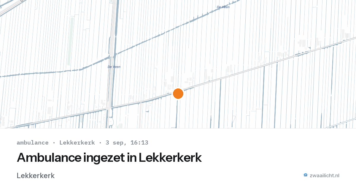 Ambulance ingezet in Lekkerkerk — 3 sep 2026