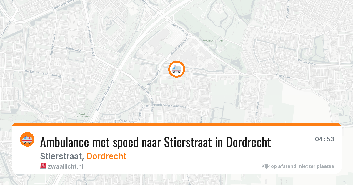 Ambulance met spoed naar Stierstraat in Dordrecht — 12 aug 2026