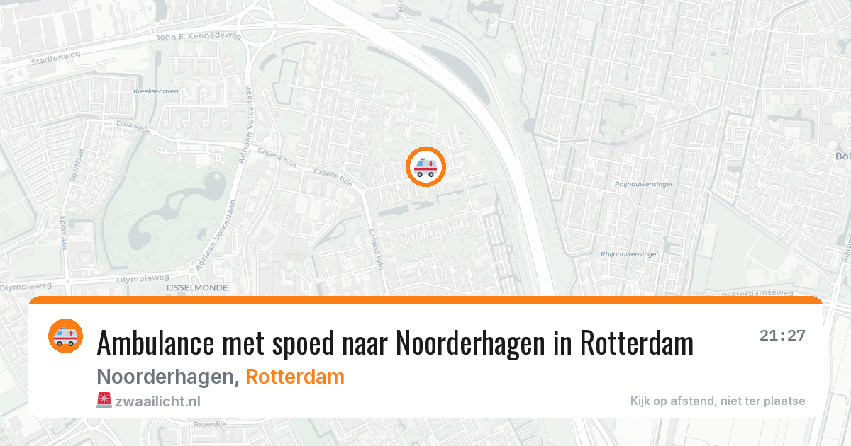 Ambulance met spoed naar Noorderhagen in Rotterdam — 4 aug 2026