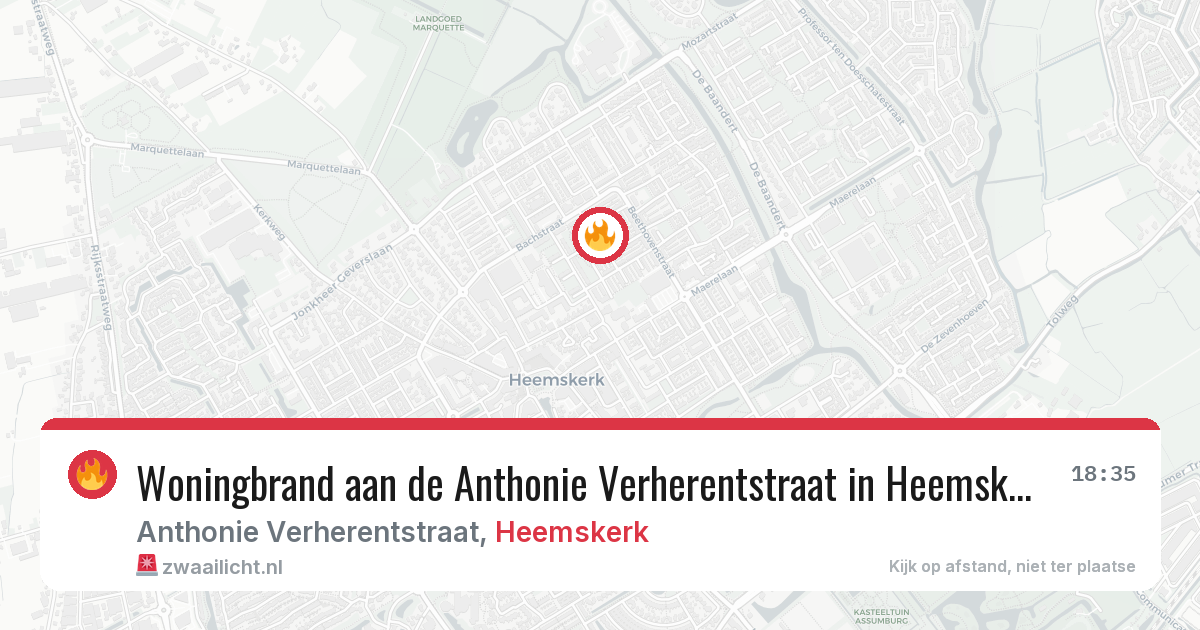 Woningbrand aan de Anthonie Verherentstraat in Heemskerk — 5 mei 2026