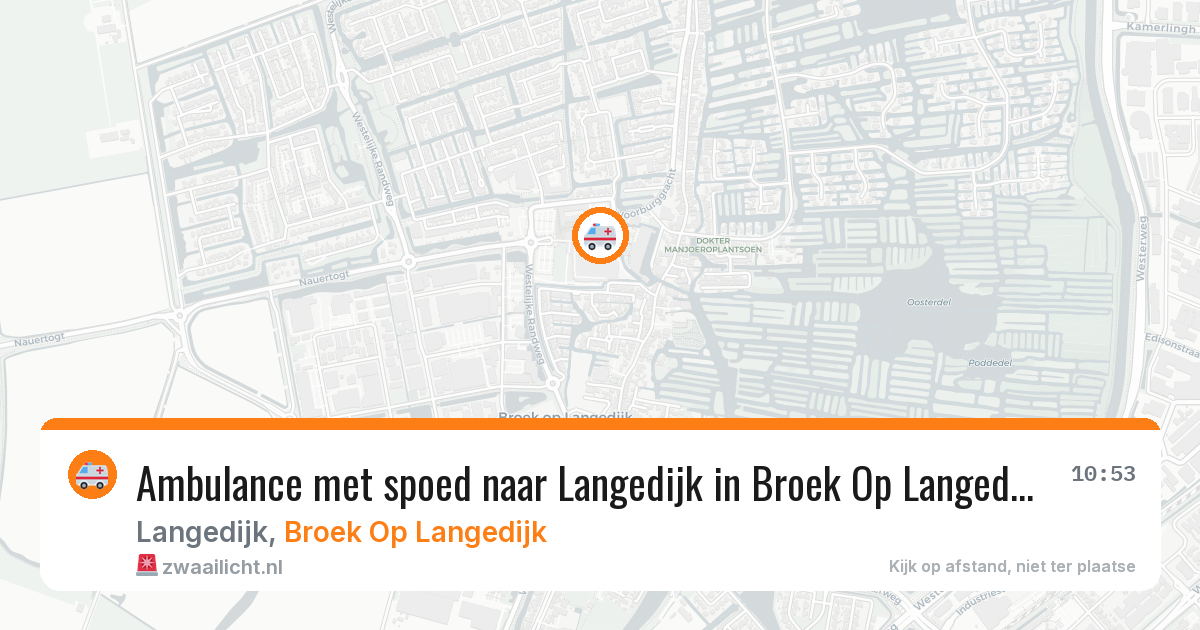 Ambulance met spoed naar Langedijk in Broek Op Langedijk — 24 jan 2026