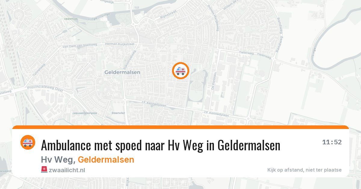 Ambulance met spoed naar Hv Weg in Geldermalsen — 4 jun 2026