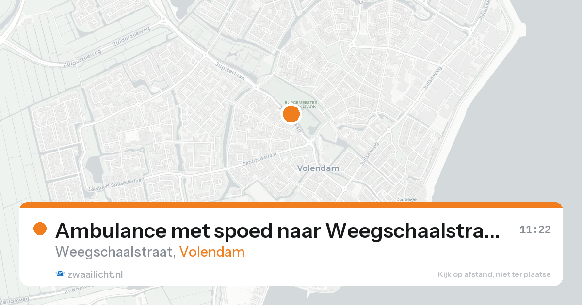 Ambulance met spoed naar Weegschaalstraat in Volendam — 18 aug 2026