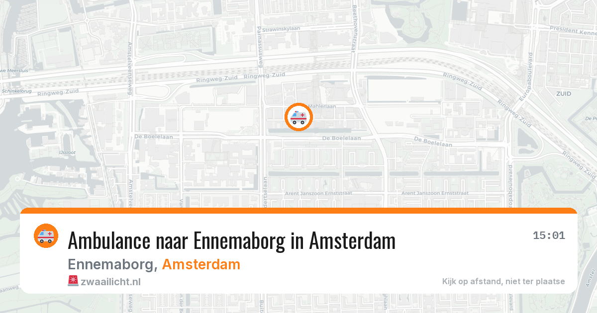 Ambulance naar Ennemaborg in Amsterdam — 19 mei 2026