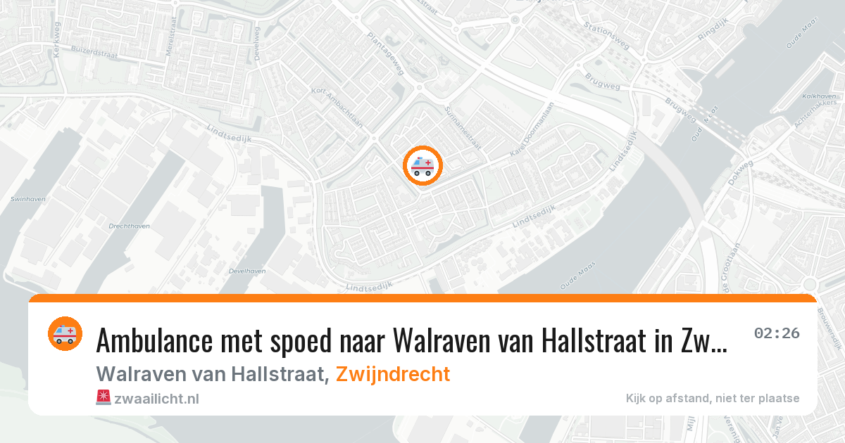 Ambulance met spoed naar Walraven van Hallstraat in Zwijndrecht — 27 apr 2026