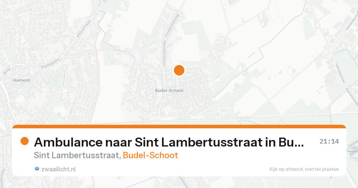 Ambulance naar Sint Lambertusstraat in Budel-Schoot — 11 aug 2026