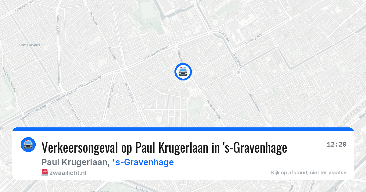 Verkeersongeval op Paul Krugerlaan in 's-Gravenhage — 12 mrt 2026