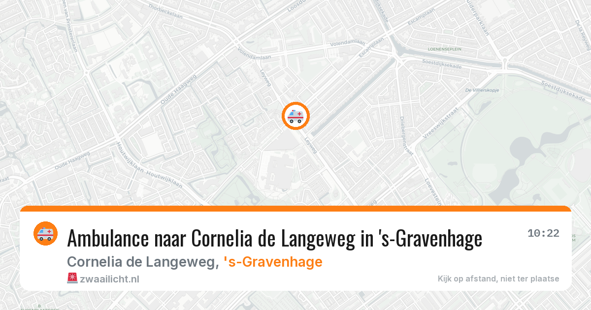 Ambulance naar Cornelia de Langeweg in 's-Gravenhage — 30 jul 2026