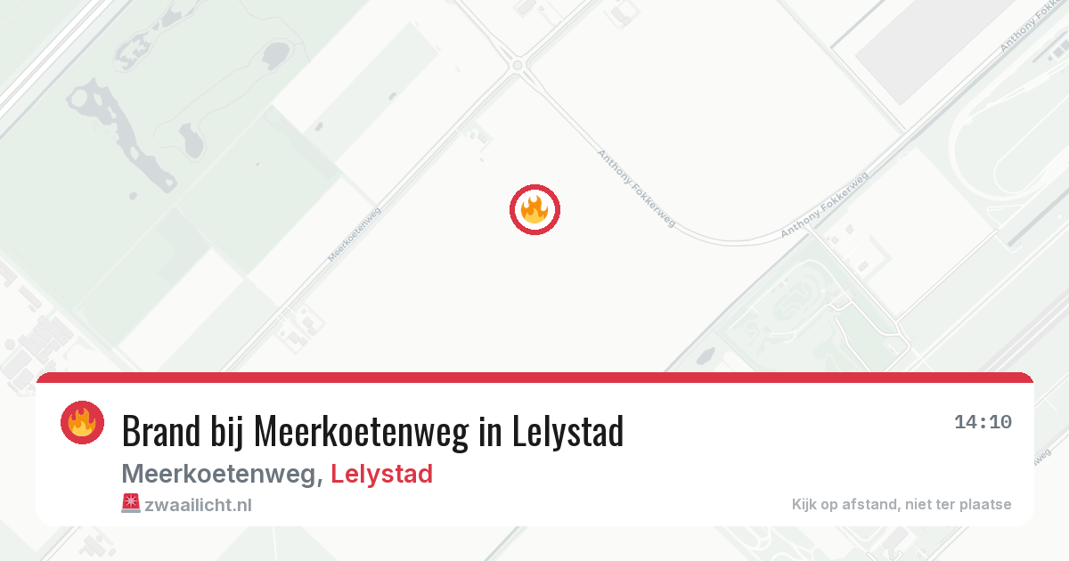 Brand bij Meerkoetenweg in Lelystad — 23 mei 2026