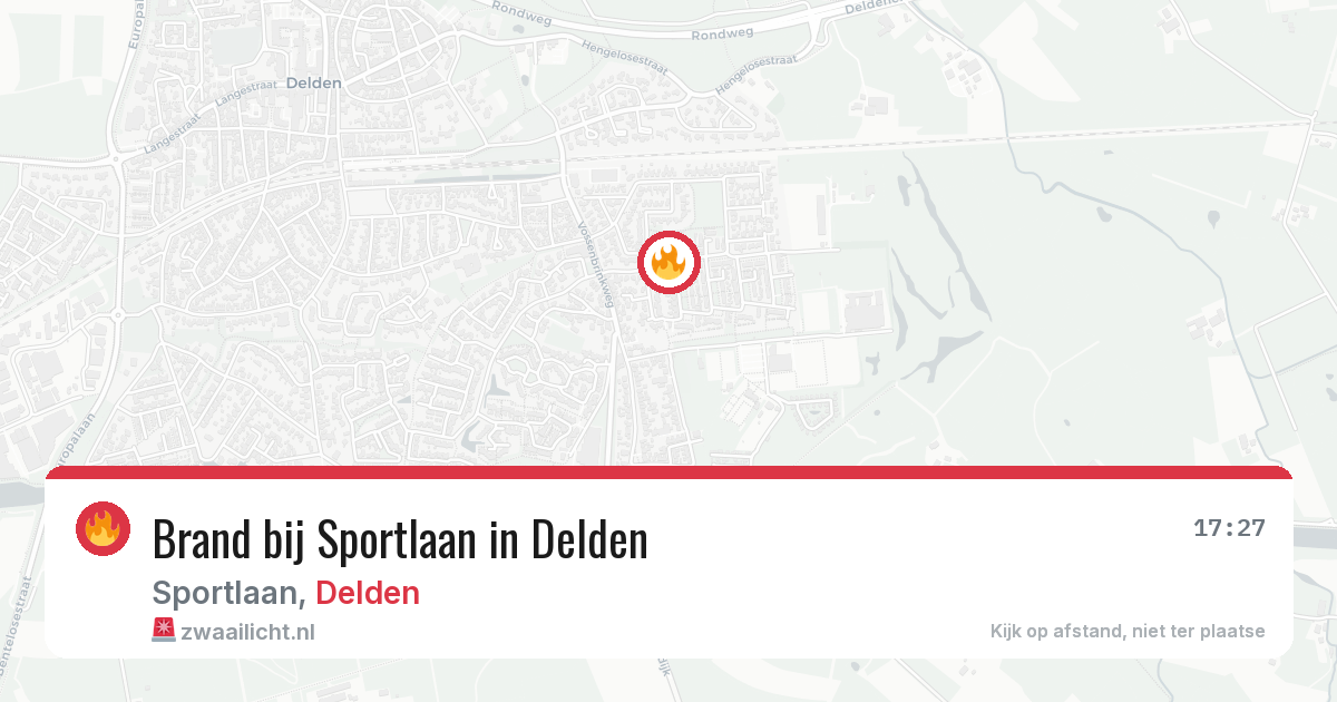 Brand bij Sportlaan in Delden — 3 mei 2026