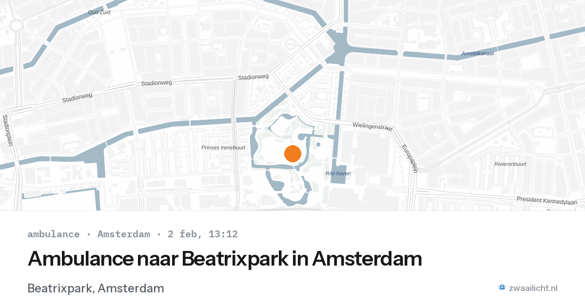 Ambulance naar Beatrixpark in Amsterdam — 2 feb 2026