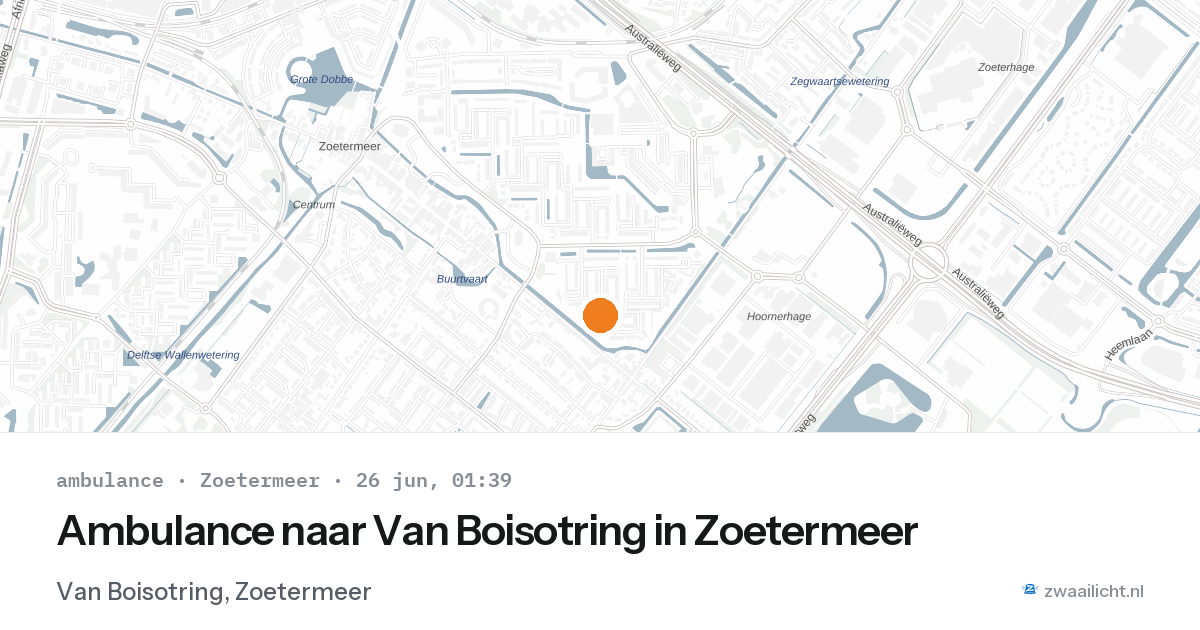 Ambulance naar Van Boisotring in Zoetermeer — 25 jun 2026