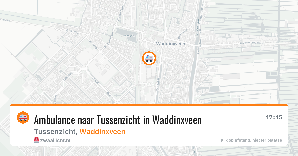 Ambulance naar Tussenzicht in Waddinxveen — 30 mei 2026