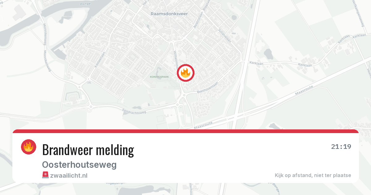 Brandweer melding — 1 jul 2026