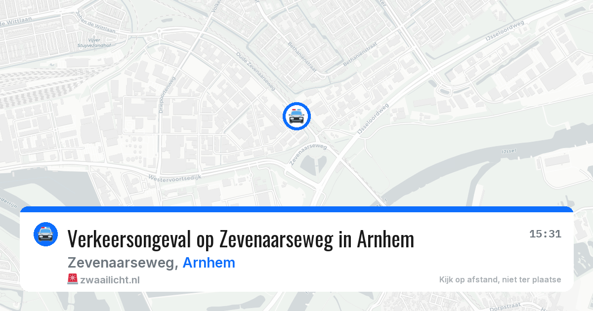 Verkeersongeval op Zevenaarseweg in Arnhem — 4 apr 2026