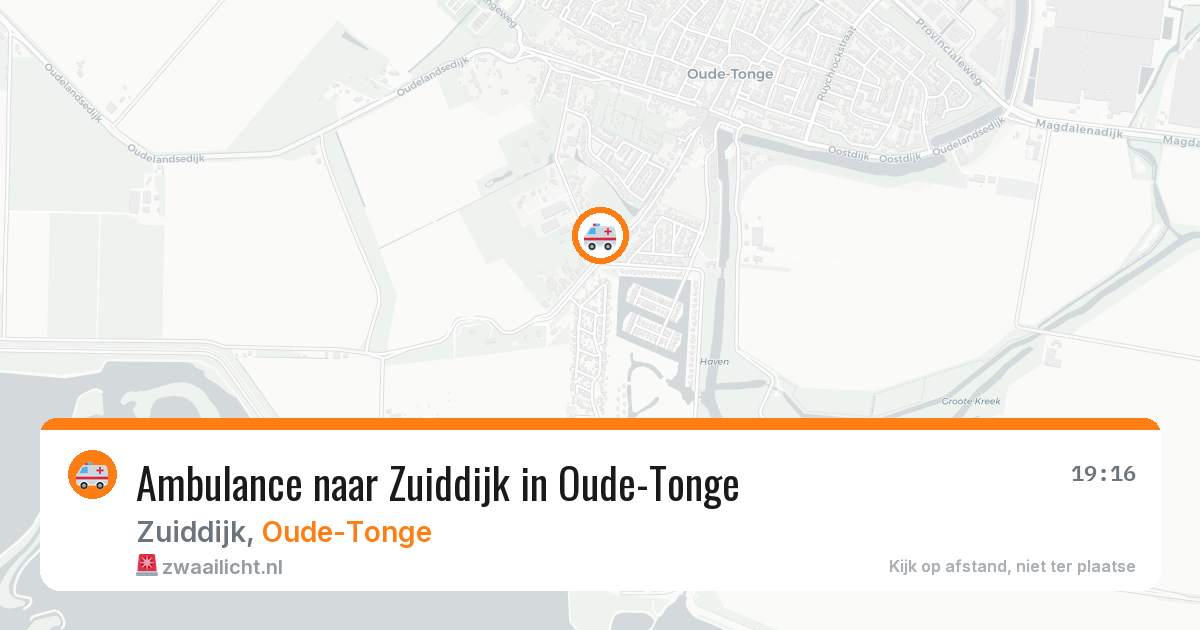 Ambulance naar Zuiddijk in Oude-Tonge — 21 mei 2026