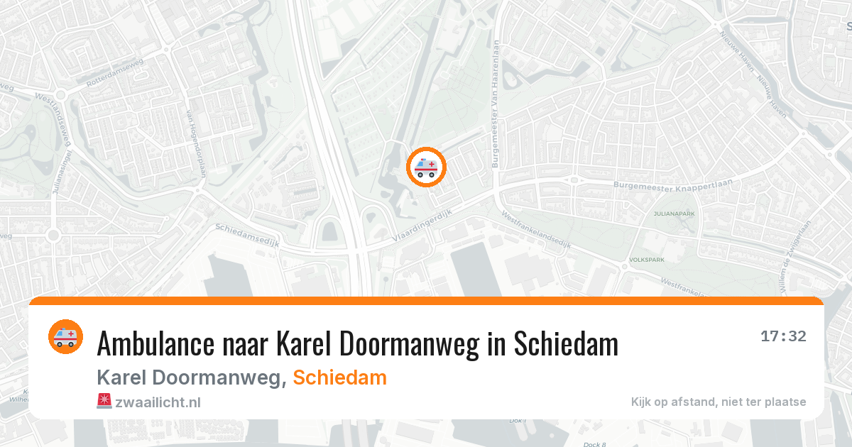 Ambulance naar Karel Doormanweg in Schiedam — 6 aug 2026