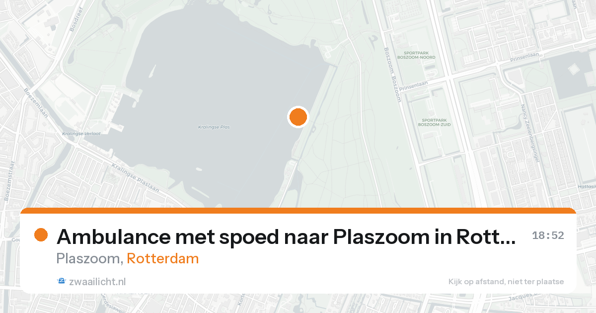 Ambulance met spoed naar Plaszoom in Rotterdam — 22 aug 2026