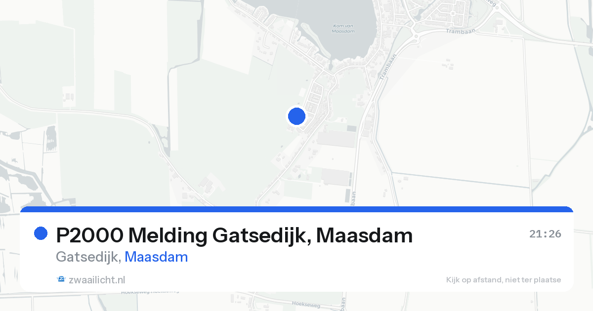 P2000 Melding Gatsedijk, Maasdam — 21 aug 2026