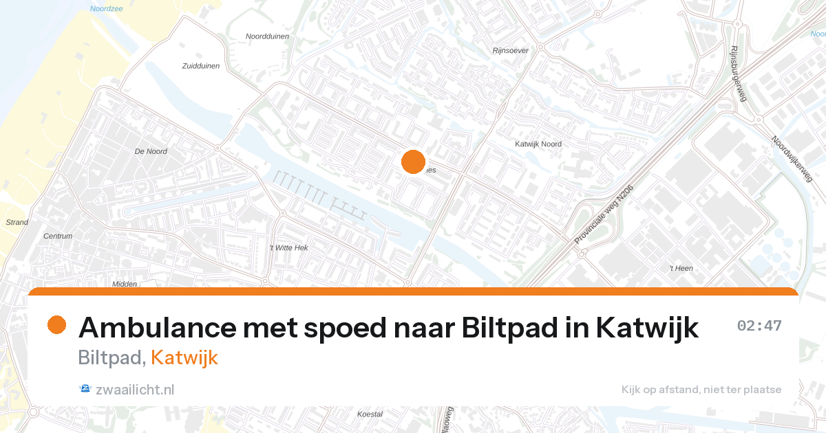 Ambulance met spoed naar Biltpad in Katwijk — 28 aug 2026