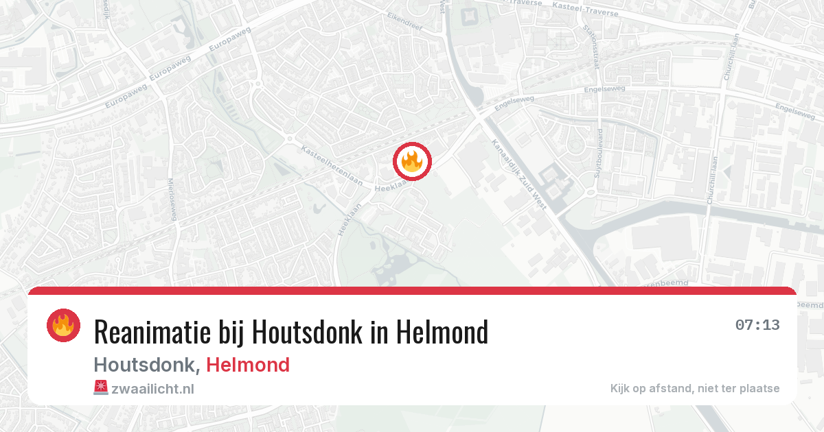 Reanimatie bij Houtsdonk in Helmond — 30 jul 2026