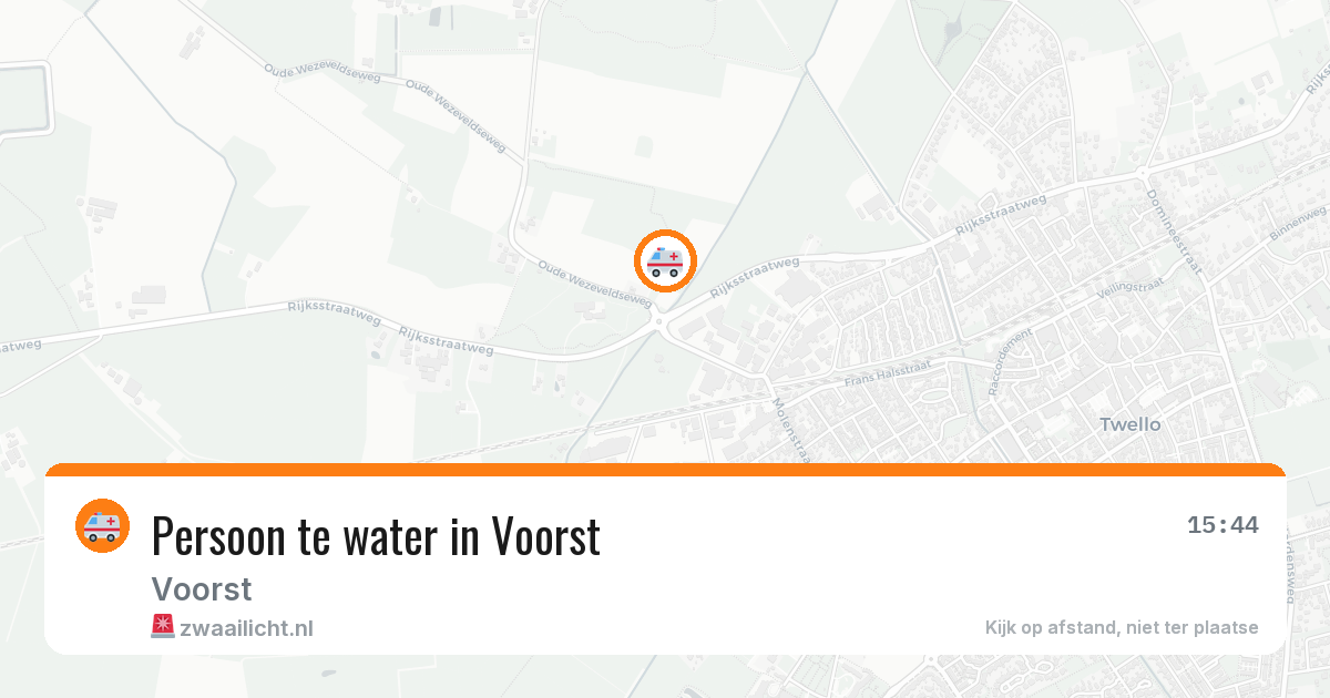 Persoon te water in Voorst — 28 jun 2026